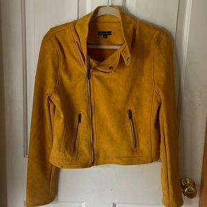Shinestar soft faux suede jacket